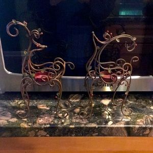 Reindeer tea light candle holders/Christmas decor